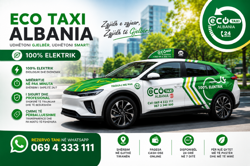 Ju Duhet Taxi në Qendër të Tiranës? ECO TAXI ALBANIA Mbërrin në Pak Minuta te Barrikadat, Pazari i Ri dhe 9-Katëshet